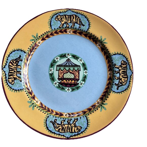 Essex Collection Katmandu by Kate Williams 8" Exotic Chinoiserie Plates Set of 4 - Picture 4 of 9